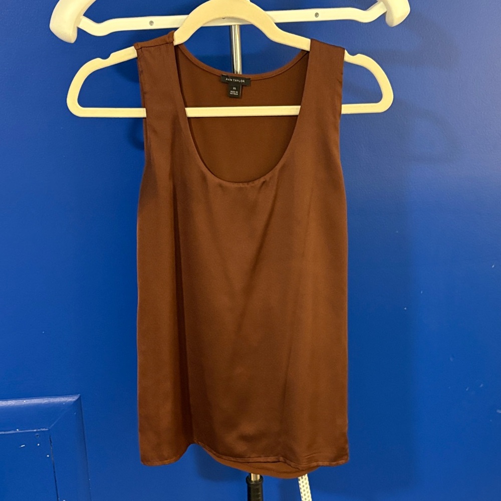 Ann Taylor Chocolate Brown Tank Top